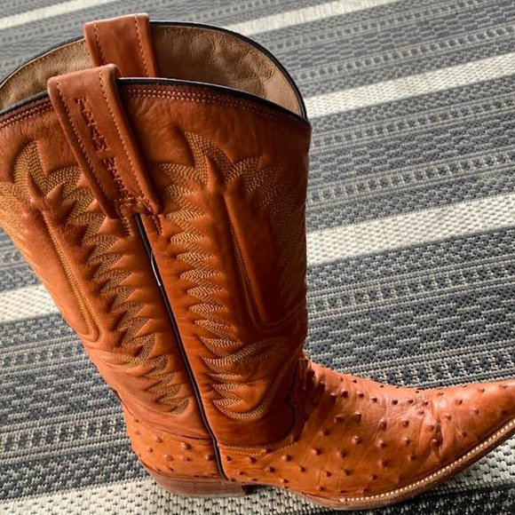 Vanessa Mooney VINTAGE TEAM WEST Ostrich boots - Picture 6 of 7